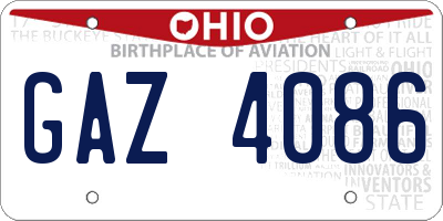 OH license plate GAZ4086