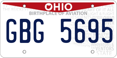 OH license plate GBG5695