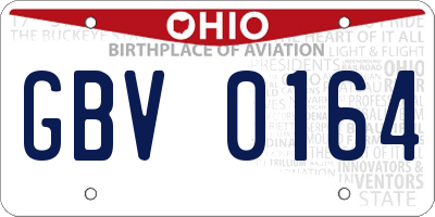 OH license plate GBV0164