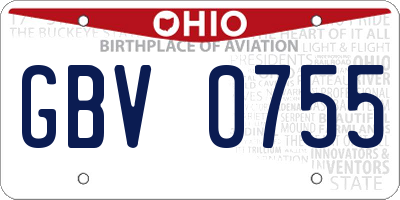 OH license plate GBV0755