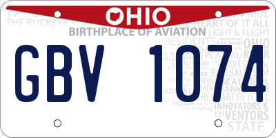 OH license plate GBV1074