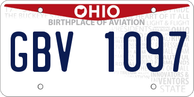OH license plate GBV1097