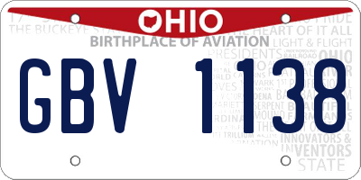 OH license plate GBV1138