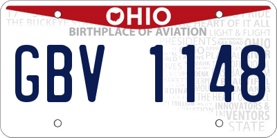 OH license plate GBV1148