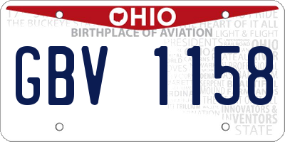 OH license plate GBV1158