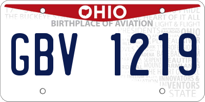 OH license plate GBV1219