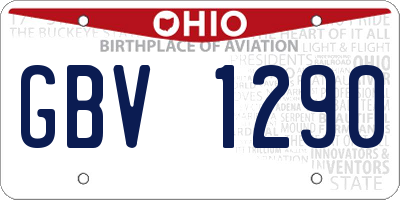 OH license plate GBV1290
