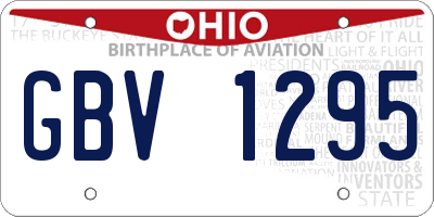 OH license plate GBV1295