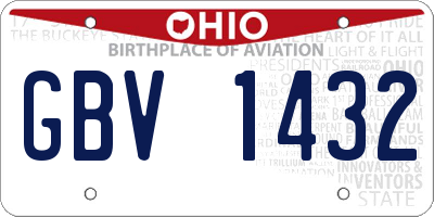 OH license plate GBV1432