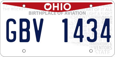 OH license plate GBV1434