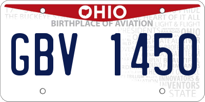 OH license plate GBV1450