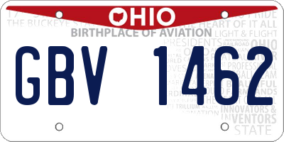 OH license plate GBV1462