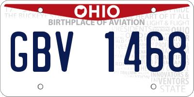 OH license plate GBV1468