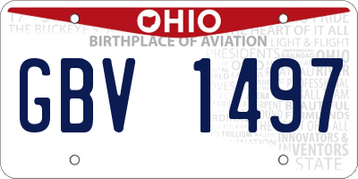 OH license plate GBV1497