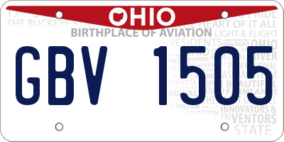 OH license plate GBV1505