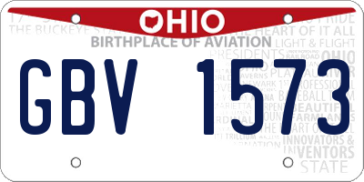 OH license plate GBV1573