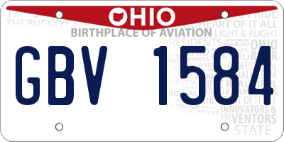 OH license plate GBV1584