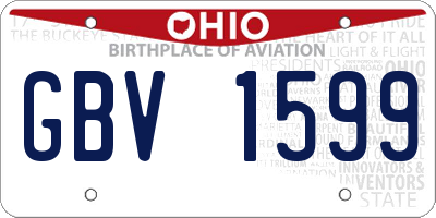 OH license plate GBV1599
