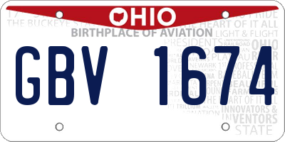 OH license plate GBV1674