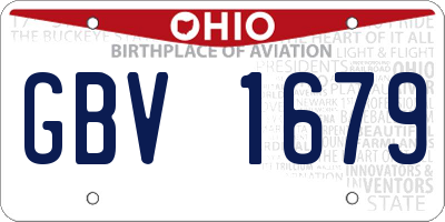 OH license plate GBV1679