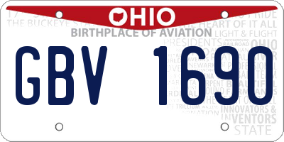 OH license plate GBV1690