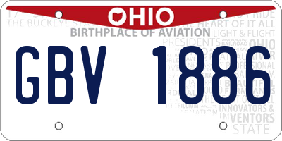 OH license plate GBV1886