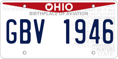 OH license plate GBV1946