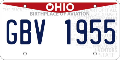 OH license plate GBV1955