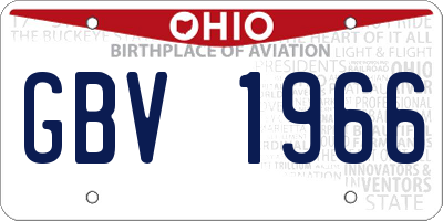 OH license plate GBV1966