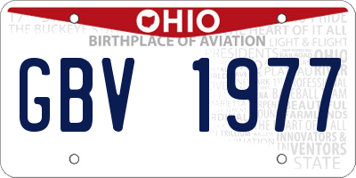 OH license plate GBV1977