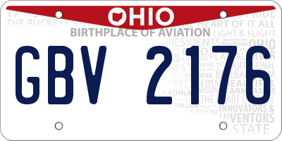 OH license plate GBV2176