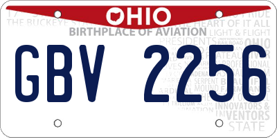 OH license plate GBV2256