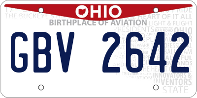 OH license plate GBV2642