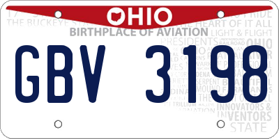 OH license plate GBV3198