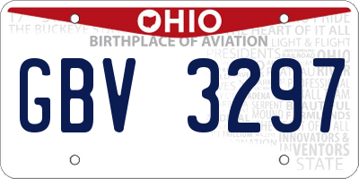 OH license plate GBV3297
