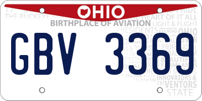 OH license plate GBV3369