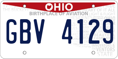 OH license plate GBV4129