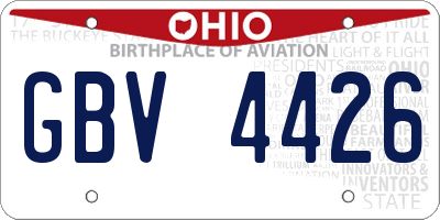OH license plate GBV4426