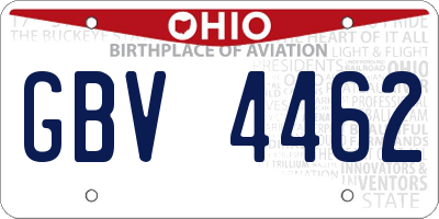 OH license plate GBV4462