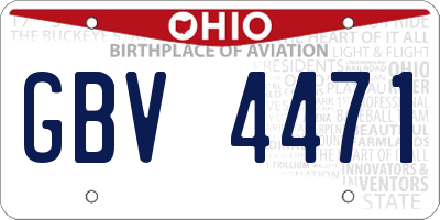 OH license plate GBV4471
