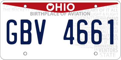 OH license plate GBV4661