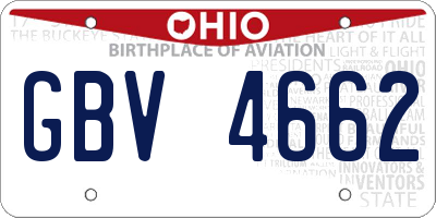 OH license plate GBV4662