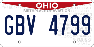 OH license plate GBV4799