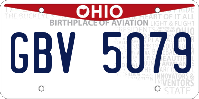 OH license plate GBV5079