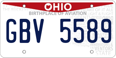 OH license plate GBV5589