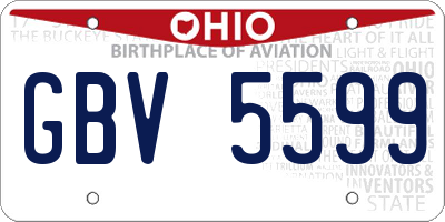 OH license plate GBV5599