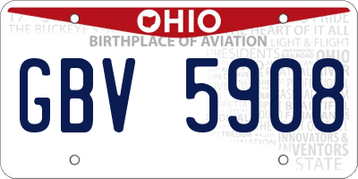 OH license plate GBV5908