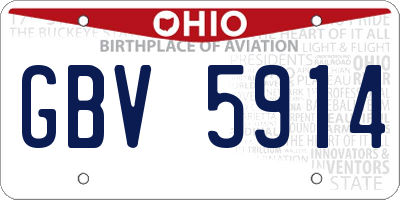 OH license plate GBV5914