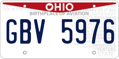 OH license plate GBV5976