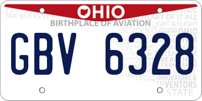 OH license plate GBV6328